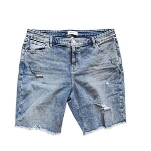 Lane Bryant Magic flex waistband signature fit bermuda denim shorts size 14